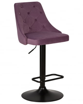 Стул барный DOBRIN JOSEPH BLACK (пудрово-сиреневый велюр (MJ9-52))_0