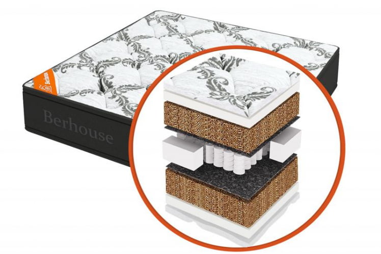 Матрас Mega кокос 30 TFK Gray Night (Berhouse) Размер: 1200х2000 мм _0