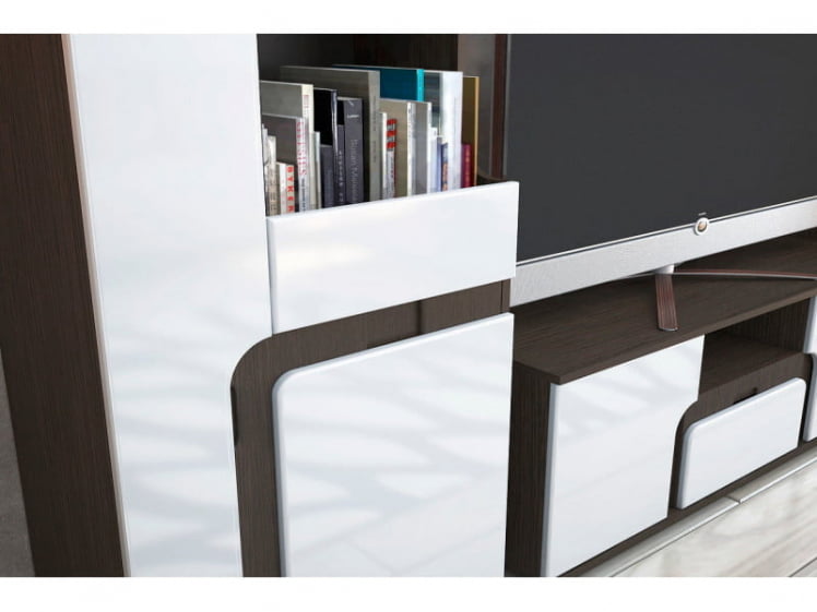 Гостиная Марсель Венге Белый глянец_2