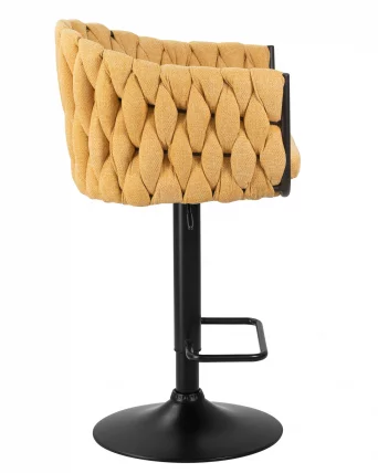 Стул барный DOBRIN LEON Желтая ткань LAR 275-8_2