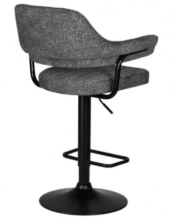 Стул барный DOBRIN CHARLY BLACK (серый твид (LEO11)) 2 шт_4