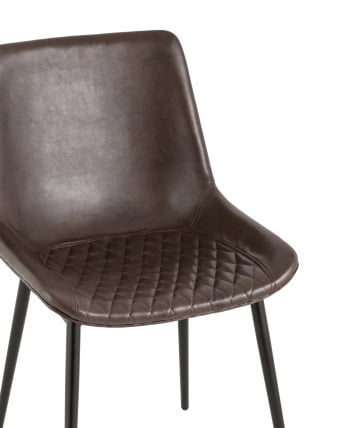 Стул Деймон экокожа Коричневый_1