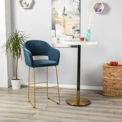 Кресло Бар Oscar Б Diag blue/Линк золото_7