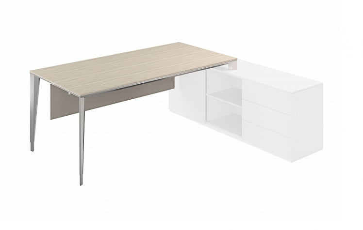 Стол под опорную тумбу 1700 Atlas NZ-0105.YN.AL Ясень Наварра Алюминий_1