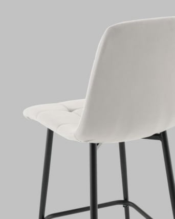 Стул полубарный Одди ПБ велюр светло-серый_5