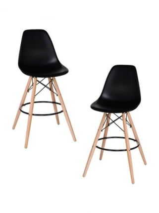 Стул барный DOBRIN DSW BAR (ножки светлый бук, цвет сиденья черный (B-03)) 2 шт_0