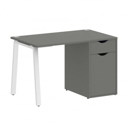 Стол письменный HOME OFFICE VR.SP-3-118.1.A Металлик/Белый металл_0