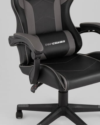 Кресло спортивное TopChairs Shadow черно-серый_6