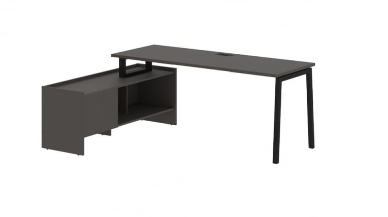 Стол с тумбой EDIS ELCT 19614 Мокко Черный_0