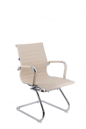 Кресло для посетителей Leo CF экокожа Бежевый_0