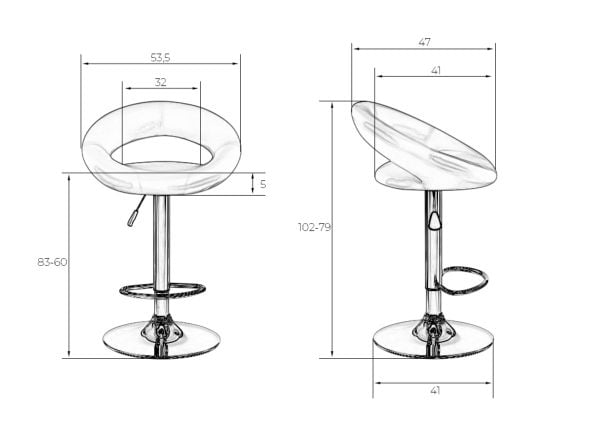 Стул барный DOBRIN MIRA (фиолетовый) 2 шт_8