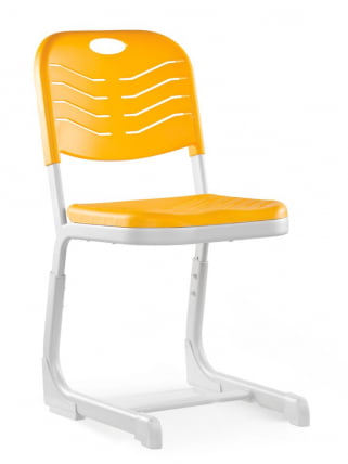 Стул ученический регулируемый пластиковый (рост 5-7) Желтый_3