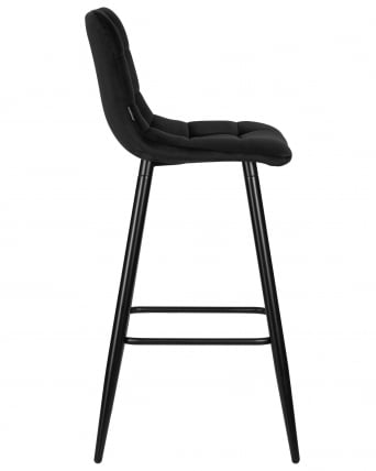 Стул барный DOBRIN NICOLE (черные матовые ножки, черный велюр (108-77))_2