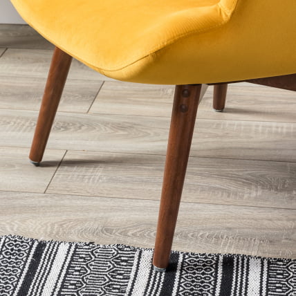 Кресло Хайбэк желтый/т.орех_12