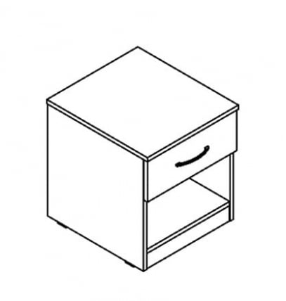 Тумба прикроватная KP 445 Дуб сонома светлый_2