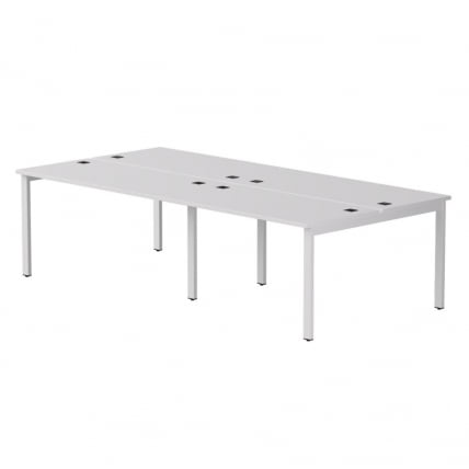 Бенч-система на 4 места на металлокаркасе, опоры 90 гр Everprof EVO 254S118 Белый_0