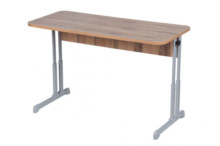 Парта двухместная эргономическая (рост 3-7) Серый/Металл Серый_1