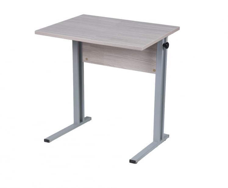 Парта одноместная рост 6 прямые углы Ясень Шимо светлый/Металл Серый_1