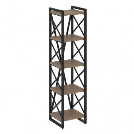 Стеллаж на регулируемых опорах - 5 полок LOFT VR.L-MST.O-5.4 Металл черный Дуб Аризона_0