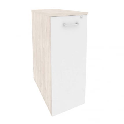 Тумба высокая выдвижная приставная / опорная ONIX O.VTPO-8 Денвер Светлый/Белый_0