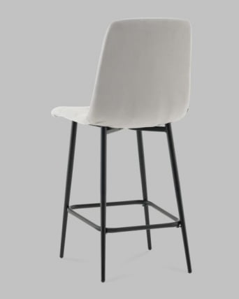 Стул полубарный Одди ПБ велюр светло-серый_4