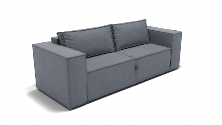 Диван Хилтон-1 (ЗР) Цвет фасада: Серый; Тип: Прямой; Материал фасада: Металл/Велюр_0