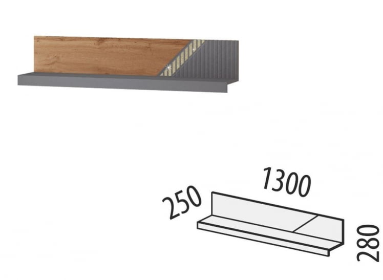Полка навесная Монако 605.26_2