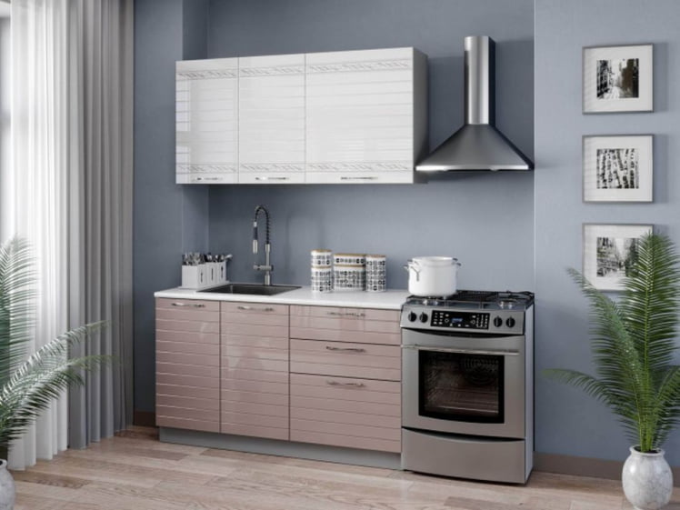 Кухонный гарнитур 2000 Анастасия №4 Белый Капучино_0