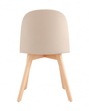 Стул Fog с подушкой Бежевый деревянные ножки_4