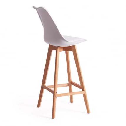 Стул барный TULIP BAR (mod. C1014H) / 1 шт. в упаковке пластик/дерево, 57 х 48 х 104 см, белый 018 /натуральный_2