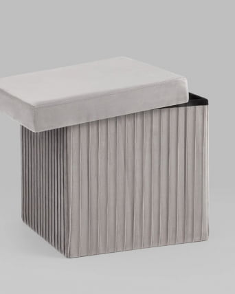 Пуф складной с ящиком Store Square Серый_4