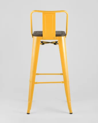 Стул барный Tolix Wood 75.5  со спинкой Желтый_5