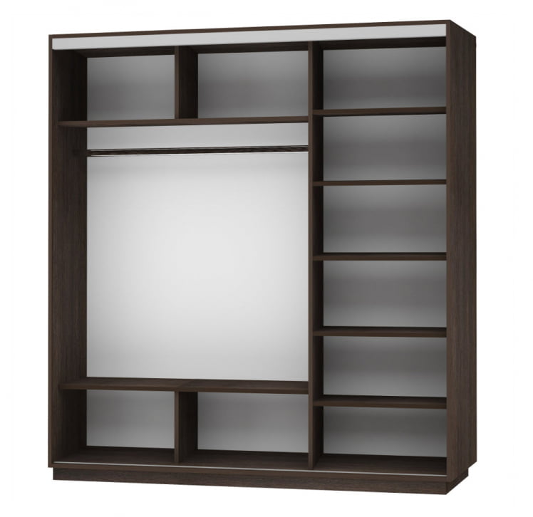 Шкаф-купе трехдверный Экспресс Трио Элемент 2100х2400х Дуб венге / 2100х2400h_1