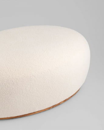 Пуф Полли XL тедди белый без ножек_1