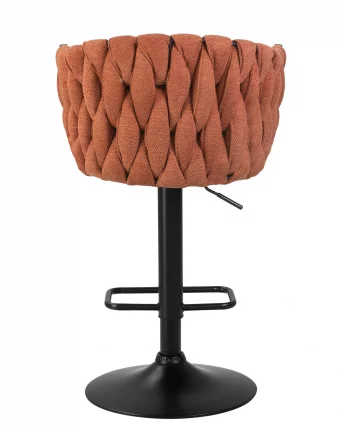 Стул барный DOBRIN LEON Оранжевая ткань LAR 275-27_4