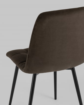 Стул Oliver велюр Темно-коричневый_6