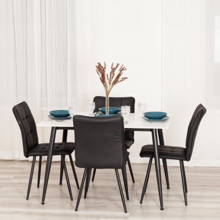 Стул обеденный Bari LT, экокожа, черная, 41х55х89 см_11