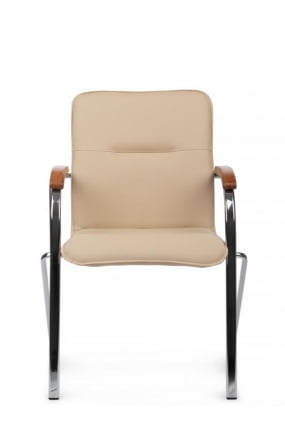 Стул Самба с деревянными подлокотниками SMB-02H Хром гальв. Бежевый_7