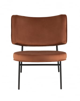 Кресло District Lounge велюр Шоколадный_1