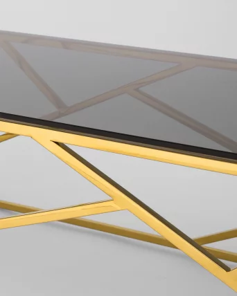 Журнальный стол АРТ ДЕКО 120x60 золото стекло smoke_4