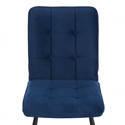 Стул обеденный Bari велюр, 46х55х89, Blue (синий)_5