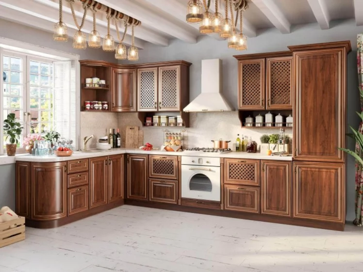 Тумба кухонная угловая 1000 Кантри ЛД 235.094.000 Ноче Таволато_1