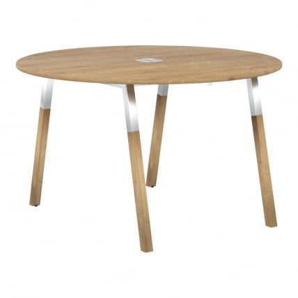 Конференц-стол Forta FRST 1250 Дуб Гамильтон Белый премиум_0