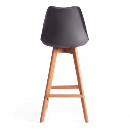 Стул барный TULIP BAR (mod. C1014H) пластик/дерево, 57 х 48 х 104 см, серый 024 /натуральный_3