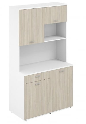 Офисная мини-кухня с ящиком Sigma SG.1002.WH.OL Белый Дуб светлый_0