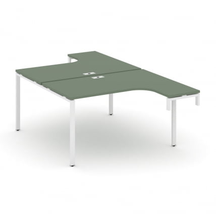 Рабочая станция-надставка на опорные тумбы CONCEPT CN.DSAN-001 Сандал Янтарный Белый_0