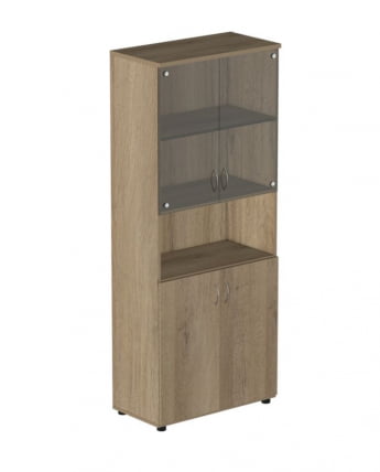 Шкаф для документов с тонированными стеклами Р.Ш-4СТ Ясень светлый_0