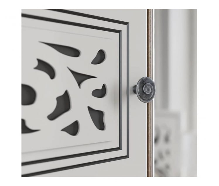 Шкаф трехстворчатый Мадлен 05 Дуб сонома светлый Ясень белый Золото_2