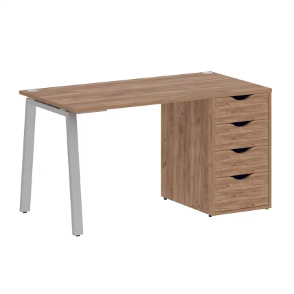 Стол письменный HOME OFFICE VR.SP-3-138.4.A Дуб Табак/Серый металл_0