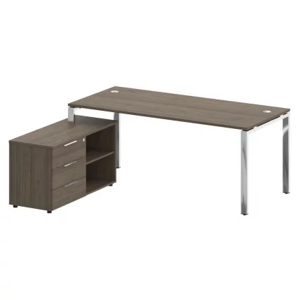 Стол рабочий руководителя с опорной тумбой левый METAL SYSTEM DIRECT БГ.СРТ-5.8 Л Вяз Благородный_0